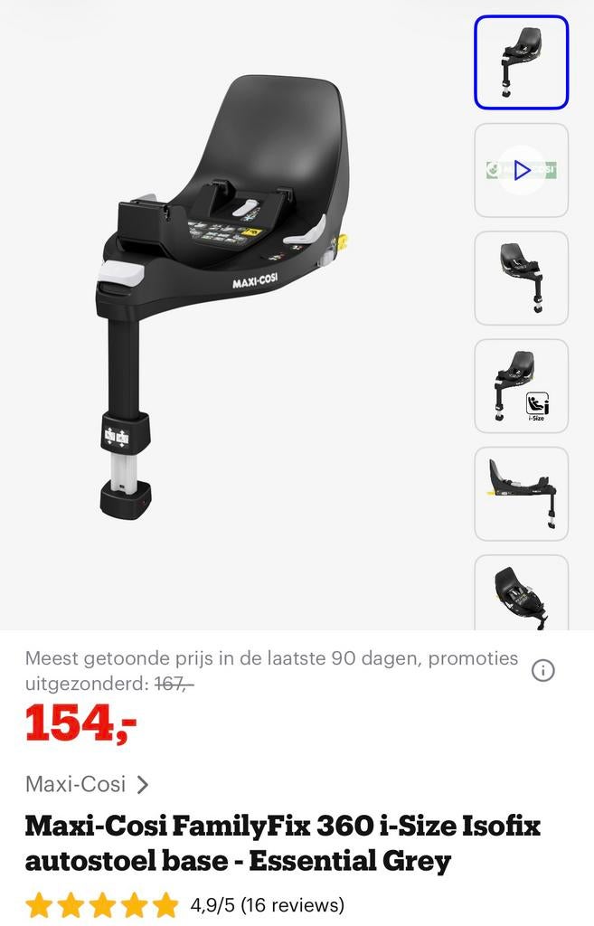 Isofix 360 Maxi-cosi familyFix 360 i-size autostoel base, Neuf, 0 à 18 kg, Enlèvement, Isofix