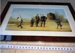 Prachtig Ingelijste Klassieke golfscène – Edwardian Style, Ophalen