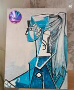 Print van portret op houten plaat, Ophalen