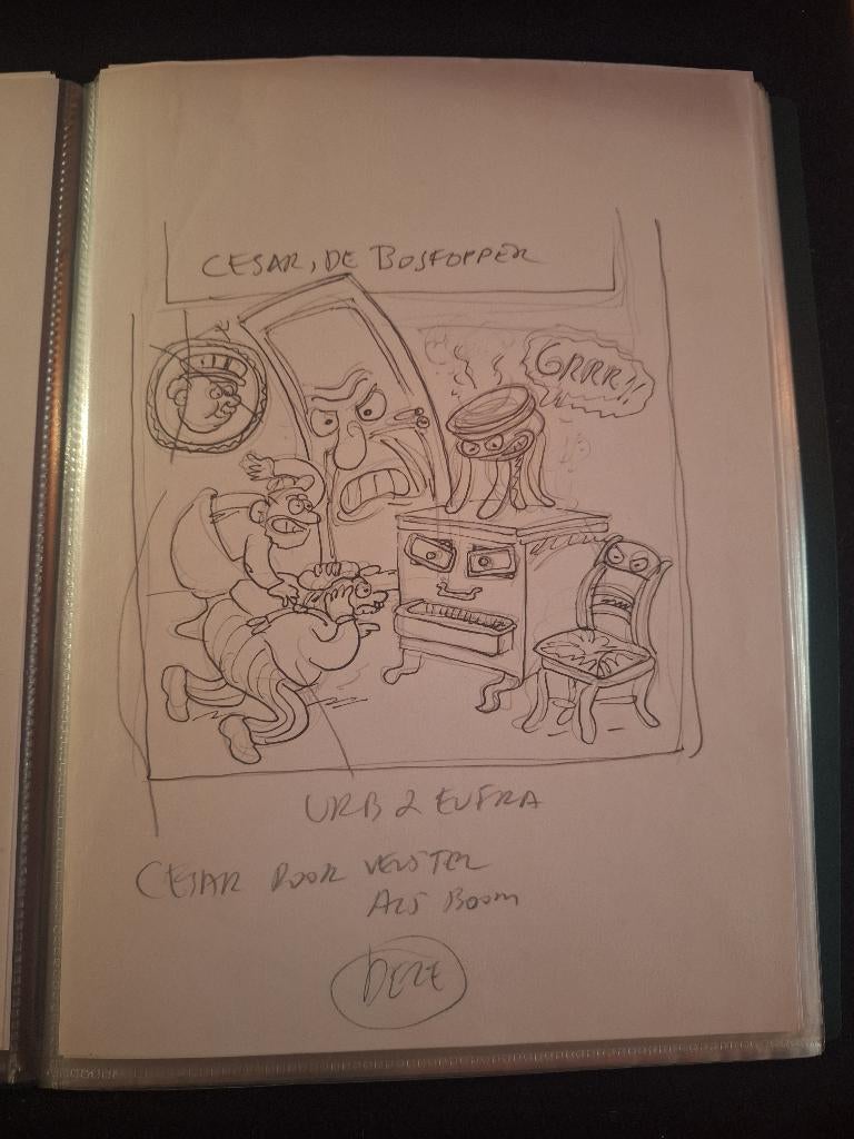 Originele Urbanus coverschetsen, Ophalen, Overige figuren, Nieuw, Plaatje, Poster of Sticker