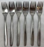 Gero Zilmeta 512 Foxtrot 6 fourchettes à dessert 17 cm, Résiste au lave-vaisselle, Ensemble de couverts, Comme neuf, Inox ou Chrome