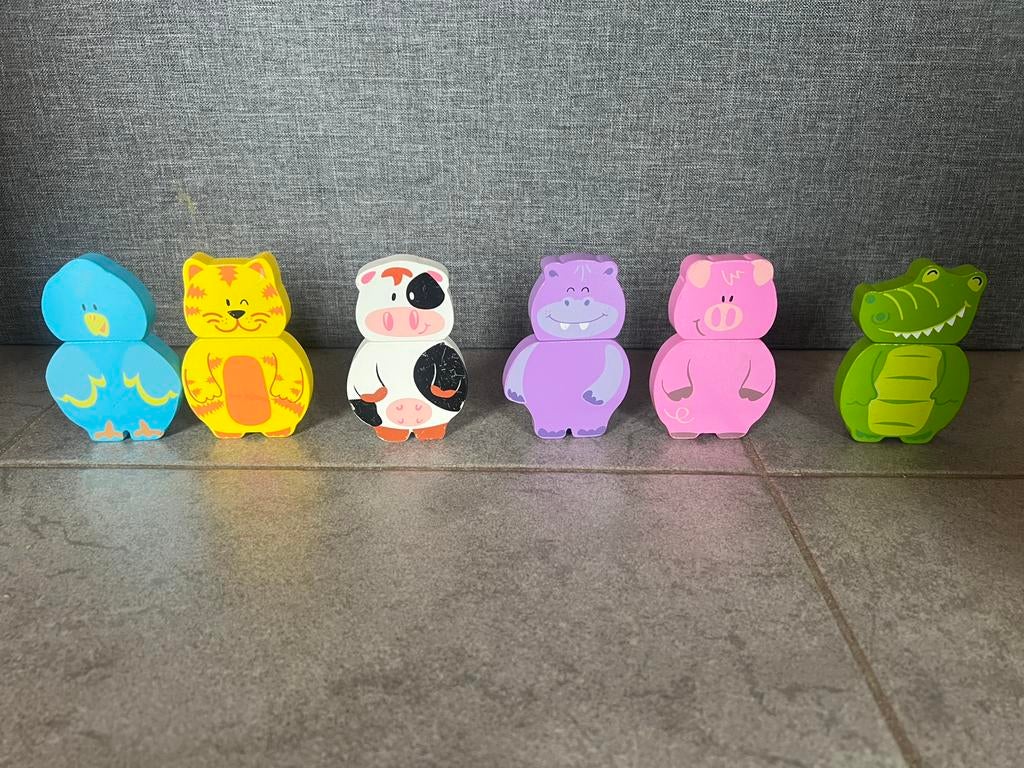 Houten speel dieren, Kinderen en Baby's, Ophalen, Zo goed als nieuw