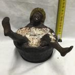 Oude gietijzeren spaarpot DIXIE SOAP AMERICANA BLACK 12 cm, Ophalen of Verzenden, Gebruikt, Metaal of Blik