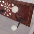 wandkapstok met 6 ijzeren haken, Ophalen, Zo goed als nieuw, Hout, Wandkapstok