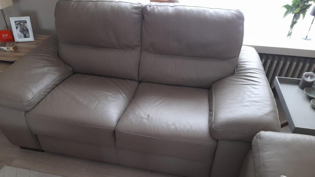 Salon 2/3 zit + relax, Ophalen, Gebruikt, Leer, Rechte bank