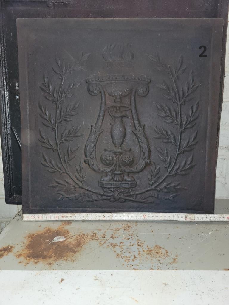 Plaques fontes decoratives, Maison & Meubles, Cheminées, Enlèvement, Utilisé