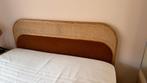 Tête de lit cannage et velours, Maison & Meubles, Queen size, Comme neuf, Brun, Enlèvement