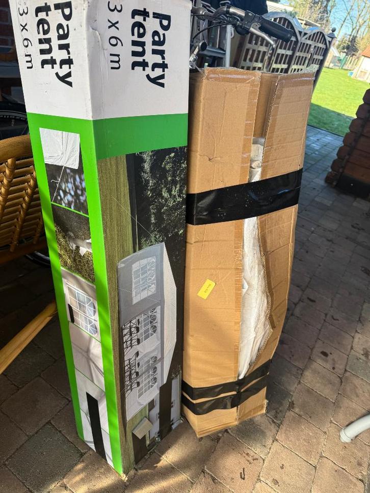 Grote Partytent 3x6m – Slechts 1x gebruikt!, Tuin en Terras, Partytenten, Zo goed als nieuw, Partytent, Ophalen