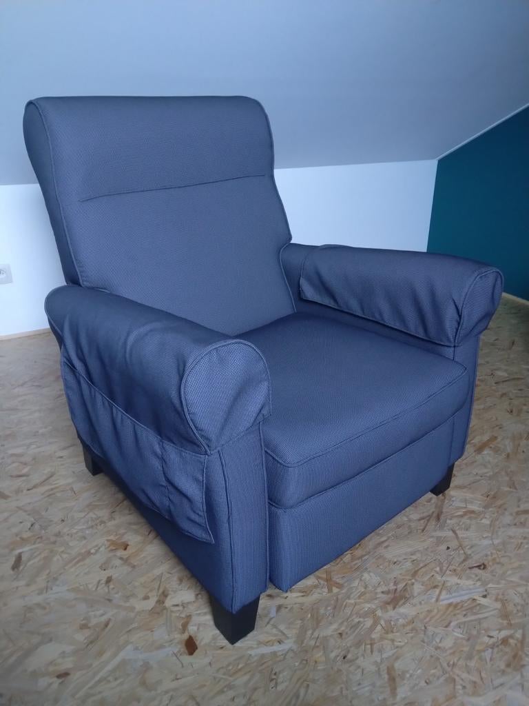 Relax zetel, Remmarn lichtgrijs, Huis en Inrichting, Ophalen