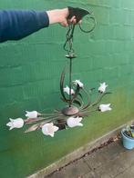 Kroonluchter florentijnse stijn met 8 tulpen, fitting E14, Ophalen, Glas