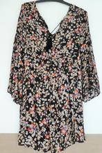 Jolie Robe Mango Noir Fleurie Bohème T. 38 NEUF !, Kleding | Dames, Jurken, Ophalen, Nieuw, Maat 38/40 (M), Overige kleuren