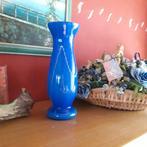 vaas blauw, Moins de 50 cm, Comme neuf, Verre, Enlèvement