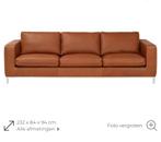 Prachtig Salon Massimo Dutti leder 3.5 zit en poef ,nieuw, Enlèvement, Comme neuf