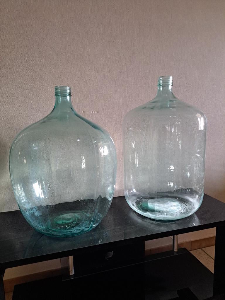 Dame Jeanne flessen hoogte 60 en hoogte 70 mooie decoratie !, Ophalen