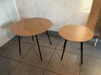 2 ronde salontafeltjes, bijzettafeltjes JYSK, Huis en Inrichting, 45 tot 60 cm, Minder dan 55 cm, Rond, Scandinavisch