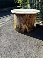 boomstam met marmer blad, Ophalen, Gebruikt, Rond, Overige materialen