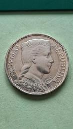 Zilveren munt Letland 1932, Postzegels en Munten, Zilver, Ophalen of Verzenden