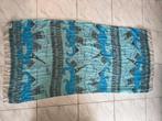 Turkooi sjaal (nr4413), Kleding | Dames, Mutsen, Sjaals en Handschoenen, Ophalen of Verzenden, Gedragen, Sjaal
