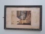 L'image montre une gravure intitulée « La maison », signée p, Ophalen of Verzenden