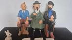 4x figurine Tintin assis banc Leblon no Fariboles Aoutcheff, Ophalen of Verzenden, Kuifje, Zo goed als nieuw, Beeldje of Figuurtje