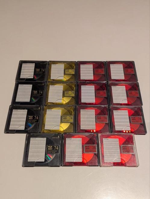 15 MiniDiscs fuji color, Audio, Tv en Foto, Walkmans, Discmans en Minidiscspelers