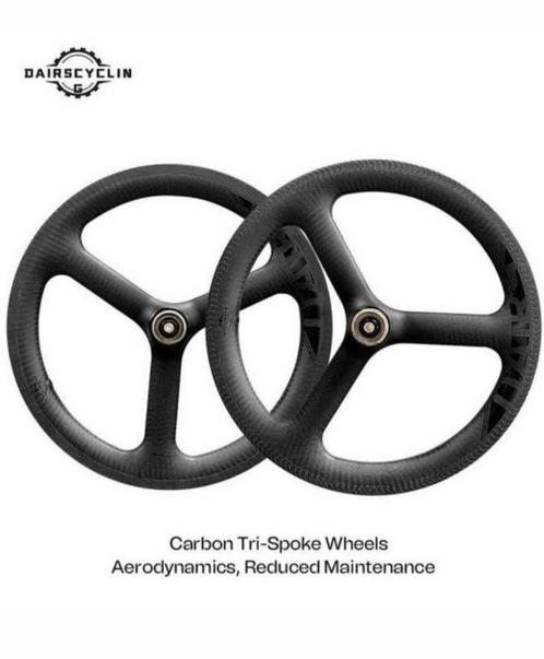 Tri-spoke Carbon velgen voor Brompton (Splinternieuw), Fietsen en Brommers, Fietsonderdelen, Nieuw, Algemeen, Wiel, Ophalen of Verzenden
