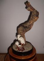 decoration asiatique  Aigrette/Héron sur tronc ancien, Enlèvement