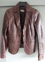 Lederen blazer, Kleding | Dames, Jasjes, Kostuums en Pakken, Bruin, WE, Ophalen of Verzenden, Zo goed als nieuw