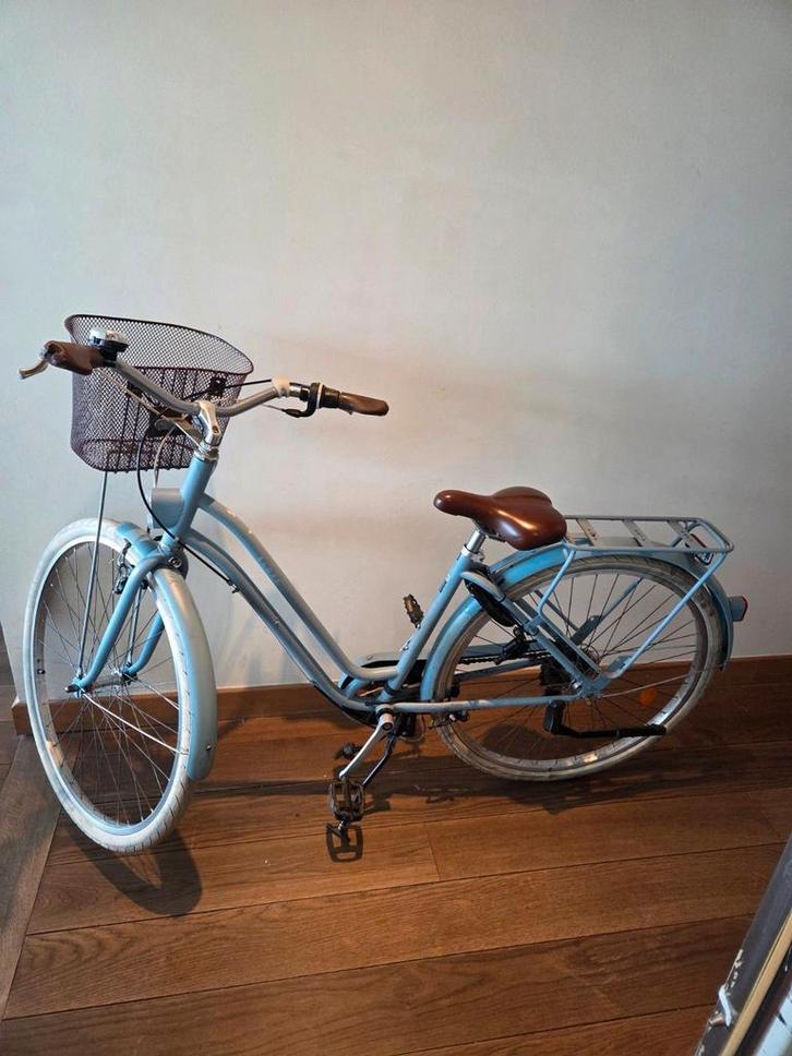 Decathlon Stadsfiets btwin 520 – laag frame (blauw)., Vélos & Vélomoteurs, Vélos | Filles, Enlèvement