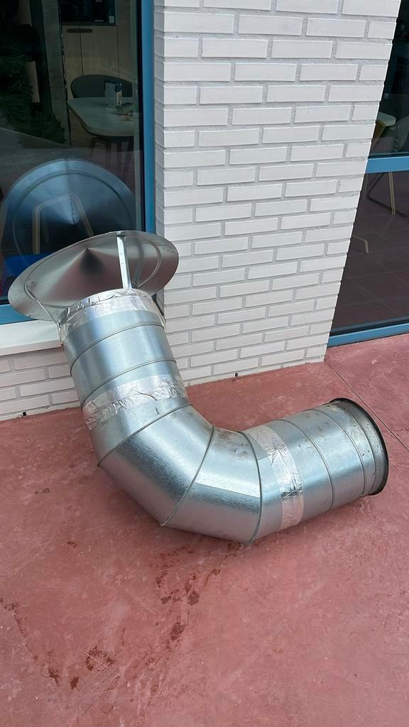 RVS dampkap afvoerbuis   NIEUW, Doe-het-zelf en Bouw, Ventilatie en Afzuiging, Nieuw, Ophalen