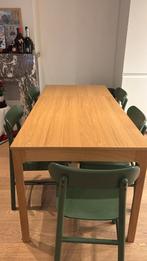 Tafel - EKEDALEN - uitschijfbaar, Huis en Inrichting, Tafels | Eettafels, Ophalen, 100 tot 150 cm, Eikenhout, 50 tot 100 cm
