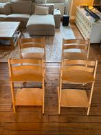 4 stuks oude model stokke tripp trapp meegroei kinderstoelen, Enlèvement, Utilisé, Chaise évolutive, Coulissant