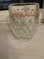 Oud Bierglas emaille, Verzamelen, Glas en Drinkglazen, Ophalen, Bierglas