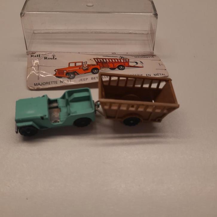 MAJORETTE RAIL-ROUTE nr 11: JEEP HOTCHKISS 7+BETAILLIERE, Hobby en Vrije tijd, Modelauto's | 1:87, Zo goed als nieuw, Hijskraan, Tractor of Landbouw