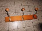 ancien porte manteaux mural avec crochets bois - metal, Enlèvement ou Envoi, Bois
