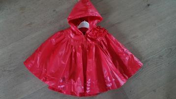 CATIMINI - Cape poncho imperméable rouge - T.18 mois/81 cm beschikbaar voor biedingen