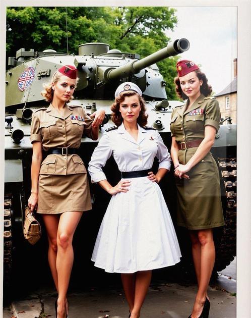 WW2 Leger Pin Up 's met tank USA Army Grote Poster, Verzamelen, Posters, Nieuw, Verzenden
