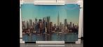 Glazenschilderij skyline NY, Antiek en Kunst, Kunst | Schilderijen | Klassiek, Ophalen of Verzenden