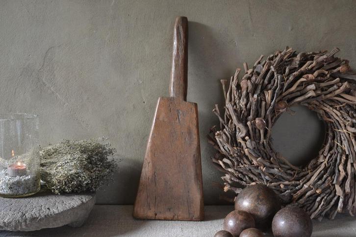 Oude houten stamper, Antiek en Kunst, Curiosa en Brocante, Ophalen of Verzenden