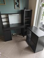 [In te voeren] Ikea „Micke” bureauset/2 „Kallax” planken, Huis en Inrichting, Bureaus, Ophalen, Gebruikt, Bureau