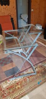 Bureau metaal-glas, Huis en Inrichting, Ophalen, Gebruikt, Bureau