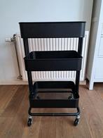 Desserte à roulettes Ikea noire, Maison & Meubles, Accessoires pour la Maison | Porte-journaux & Porte-revues, Enlèvement, Comme neuf