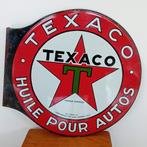 Zeldzaam emaille reclamebord Texaco ca 1930-40, Verzamelen, Ophalen of Verzenden, Zo goed als nieuw, Reclamebord