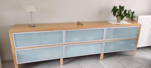 Dressoir + Vitrinekast vol hout, Huis en Inrichting, Kasten | Vitrinekasten, Gebruikt, Minder dan 100 cm, 200 cm of meer, 25 tot 50 cm