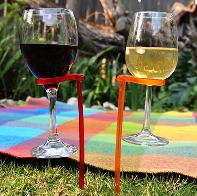 Picknick set / kampeer set bekerhouders, plastic borden, ..., Hobby en Vrije tijd, Picknickmanden, Gebruikt, Ophalen of Verzenden