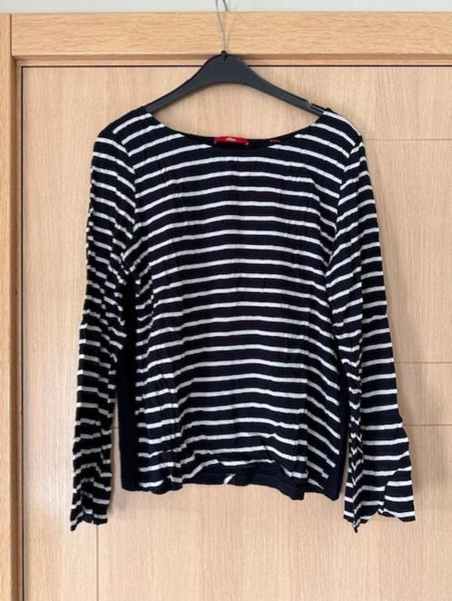 Gestreepte blouse S.Oliver maat 40 (nr4296), Kleding | Dames, Blouses en Tunieken, Zo goed als nieuw, Maat 38/40 (M), Wit, Ophalen of Verzenden