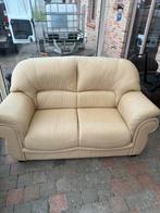 Zetel - leer, Huis en Inrichting, Ophalen, Gebruikt, 150 tot 200 cm, Leer