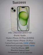 Nog Verzegelde iPhone 15 Green 128 Gb met Factuur & Garantie, Vert, 128 GB, Sans abonnement, Sans simlock