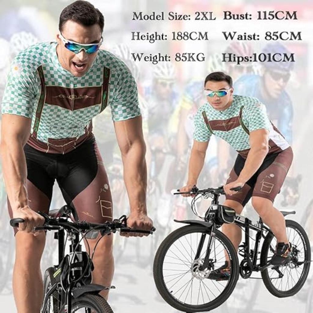 Chemise de vélo avec cuissard à bretelles LIVRAISON RAPIDE E, Envoi, Neuf, Hommes