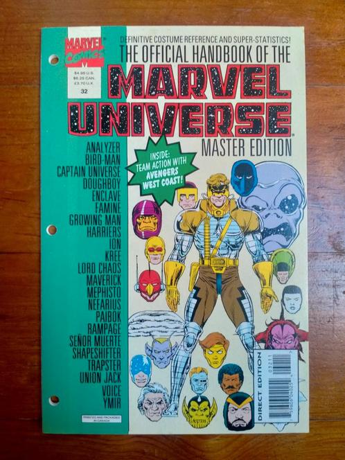 Le manuel officiel de l'univers Marvel #32, Livres, BD | Comics, Comme neuf, Enlèvement ou Envoi